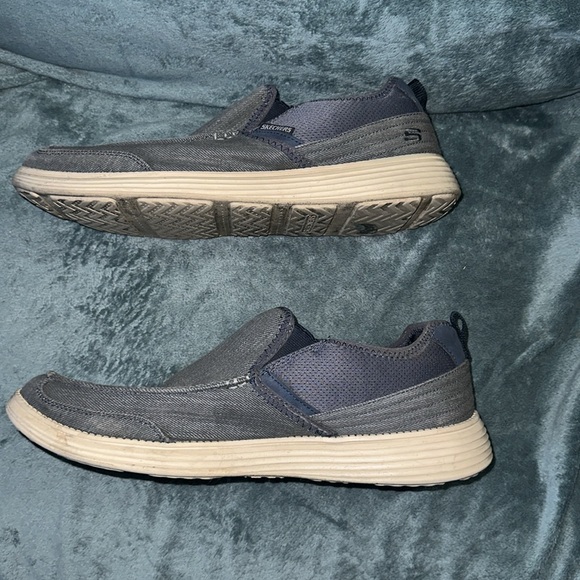 Sketchers relaxed fit memory foam blue slip on shoes size 13 - Picture 3 of 6